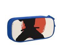 AQRJLPO Trousse à crayons avec imprimé karaté pour garçons et filles - Grande capacité - Pour bureau, école, étudiants, papeterie - Avec 2 compartiments - Noir, bleu, Taille unique, Cartable