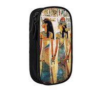 AQRJLPO Trousse à crayons avec imprimé « Women in Ancient Egypt » pour étudiants, garçons et filles - Grande capacité double couche pour bureau, école, papeterie, trousse à crayons, noir, Noir