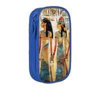 AQRJLPO Trousse à crayons avec imprimé « Women in Ancient Egypt » pour étudiants, garçons et filles - Grande capacité double couche pour bureau, école, papeterie, trousse à crayons, noir, bleu, Taille