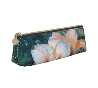 AQRJLPO Trousse à crayons en cuir avec imprimé fleurs et papillons, jolie trousse à crayons, trousse à crayons, trousse de maquillage pour garçons, filles, étudiants, blanc, Taille unique, Cartable