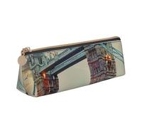 AQRJLPO Trousse à crayons historique avec imprimé Old Tower Bridge London - Jolie trousse à crayons en cuir - Trousse à crayons - Organiseur de papeterie scolaire - Trousse de maquillage pour garçons