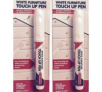 AQS 2 x Blanc Meubles Touch Up stylos Anti-Rayures Cache éraflures Marques Rayures Neuf