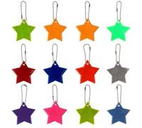 AQSQWQ 12 Pièces Pendentif Réflecteur de Sécurité, Porte-Clés Réflecteur, Pendentif Réfléchissant de Nuit, Pendentif Réflecteur pour Cartable Veste Sac à Dos Vélo Marche Poussette