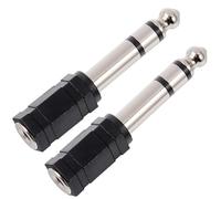 AQSQWQ 2 Pièces Adaptateur Jack 6.5mm Mâle vers 3.5mm Femelle, Adaptateur Jack 6.5 3.5, Casque Prise Adaptateur Audio Connecteur Stéréo pour Casque, Guitare Électrique, Carte Son, Smartphone