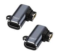 AQSQWQ Adaptateur USB C vers Garmin (Lot de 2), Connecteur Câble Chargeur Type C Transfert de Données Compatible avec Garmin Watch Fenix 7 6S 6 Sq, Port Latéral
