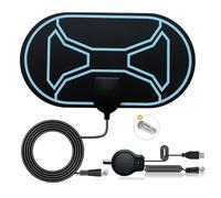 AQSQWQ Antenne TV Intérieur Puissante TNT HD, Antenne HDTV 4K 1080P avec Amplificateur Smart Signal Booster - pour Antenne TNT DVB-T/DTMB - 5m de Câble Coaxial, HC10