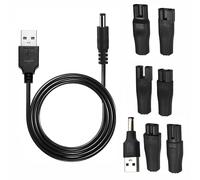 AQSQWQ Chargeur de Rasoir 5V, Câble d'alimentation USB 5 V compatible, 8 fiches USB multifonction, Câble d'Alimentation de Remplacement pour Une Variété Rasoirs/Purificateurs/Table Lampes