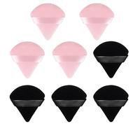 AQSQWQ Houpette Maquillage, 8 Pièces Houppettes à Poudre Triangle, Bouffées de Poudre Triangle, Réutilisable pour Femme Filles