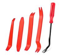 AQSQWQ Outil Demontage Garniture Voiture, Lot de 5 Ensemble de Coins de Garniture pour Le démontage des Garnitures intérieures de Voiture, leviers en Plastique, Outil de démontage de Voiture, Rouge