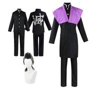 AQTYUPK Costume de cosplay de Genya S'hinazugawa avec perruque uniforme de samouraï tenue complète pour jeu de rôle idéal pour Halloween carnaval Noël et autres fêtes