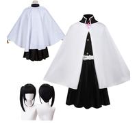 AQTYUPK Costume de cosplay T'suyuri Kanawo personnage anime avec perruque uniforme de samouraï ensemble complet pour jeu de rôle femme fille enfant Halloween carnaval Noël