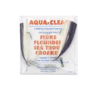 Aqua-Clear Hi-Lo - Teaser Rig de couleurs mélangées pour plie, douve, truite de mer, croaker, crochet Octo en nickel 3/0, pivot AFW, 18 kg GS Mono, T-Standoff, cheveux violets et blancs