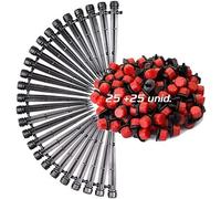 Aqua Control Pack Goutte à Goutte pour Irrigation Goutte à Goutte. 25 goutteurs réglables de 0 à 70 l/Heure + 25 goutteurs réglables de 0 à 70 l/Heure avec Piquet