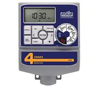 Aqua Control - Programmateur d'Arrosage Automatique pour Jardin avec Transformateur et Écran LCD, Jusqu'à 4 Zones d'Arrosage