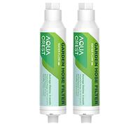 AQUA CREST Lot de 2 filtres à eau pour tuyau d'arrosage, améliore la santé des plantes, réduit considérablement le chlore, les odeurs, le calcium, idéal pour le jardinage biologique, l'agriculture et