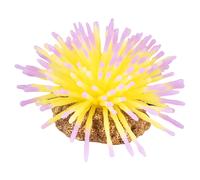Aqua Della Anémone Plante Plastique Jaune 12,5cm Décoration Aquarium Lumineuse