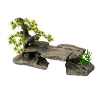 Aqua Della Aquarium Décoration Bonsaï en Pierres Gris 34x15.5x21cm Poisson