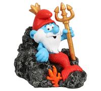 Aqua Della Déco pour Aquarium Schtroumpfs Neptune Papa 9x7x8 CM Eau Douce Salée
