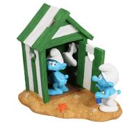 Aquadella Figurine Les Schtroumpfs Cabane de plage – Déco aquarium Vert 14,5x11,4x14,6 cm