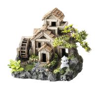 Aqua Della Décoration D'Aquarium Bonsai Moulin À Eau 23x16,5x20 Cm Pour Poissons