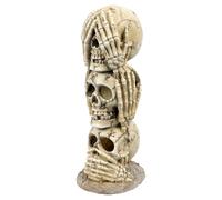 Aqua Della Décoration D'Aquarium Crâne, 10x9x23cm, Pour Eau Douce & Eau Salée