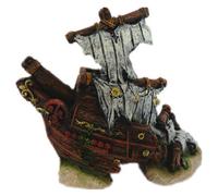 Aqua Della Décoration D'Aquarium Épave de Navire 16x7, 7x14, 5cm Poisson Sûr