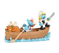 Aquadella - Figurine aquarium Les Schtroumpfs Pirates - 18,7×8,2×10,8 cm, résine, non toxique