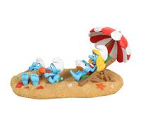 Diverse Clothing - Figurine Smurfette et Bébé Schtroumpf sur la plage - Bleu - Enfants