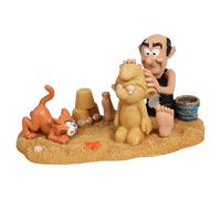 Aquadella Décoration d'aquarium Schtroumpfs – Gargamel et Azraël – Résine de polyester – Multicolore