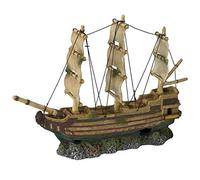 Aqua Della, Décoration pour Aquarium Magnet Ghostship modèle 2, 50x12,5x37 cm, Convient pour l’Eau Douce l’Eau de mer, Détail Réaliste, Accessoire d'Aquarium, en résine de Polyester de Haute qualité