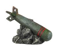 Aqua Della, Décoration pour Aquarium, Torpille Militaire 12,9x7x10 cm, Ornement en Résine de Polyester, Non Toxique et PH Neutre, pour Aquarium Eau Douce et salée, Décor Réaliste