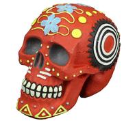 Aqua Della Dia De Los Muertos Crâne Rouge Pour Aquarium 11,8x7,8x9 Cm Décor