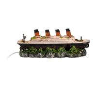 Aqua Della Épave Du Titanic Décoration D'Aquarium 39Cm Avec Émissaire