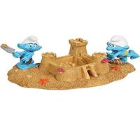 Aqua Della, Figurine Les Schtroumpfs Château de Sable 21,1x11,5x8,8cm, Hautement détaillée et fabriquée en résine de polyester, Non-toxique et pH neutre, Pour les aquariums d'eau douce et d'eau de mer