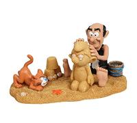 Aqua Della, Figurine Les Schtroumpfs Gargamel & Azraël 17,7x9,3x9,4cm, Hautement détaillée et fabriquée en résine de polyester, Non-toxique et pH neutre, Pour les aquariums d'eau douce et d'eau de mer