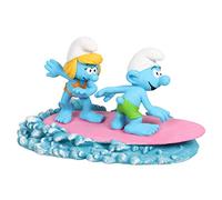 Aqua Della, Figurine Les Schtroumpfs sur L`Eau Surf 15,9x8,2x8,9cm, Hautement détaillée et fabriquée en résine de Polyester, Non-Toxique et pH Neutre, pour Les Aquariums d'eau Douce et d'eau de mer