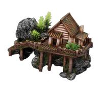 Aqua Della Maison en Bois Décoration D'Aquarium 27, 5x13x16cm Poisson Atoxique