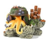Aqua Della Octopus Décoration D'Aquarium Coraux 15,5x12,5x11cm Poisson