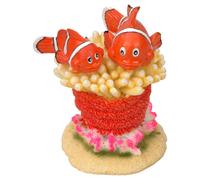 Aqua Della Poisson Clown Avec Décor Anémone 11x7x8cm Pour Eau Doux & Eau Salée