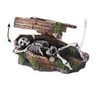 Aqua Della Squelette Dans Cercueil Décoration D'Aquarium De Ventilation 14,5 CM