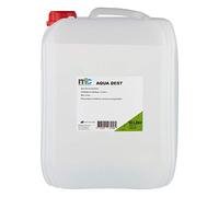 Aqua Dest Eau purifiée, 10 litres, 0,9 100µs/cm pour laboratoire et maquillage Studio, Hobby et camping.