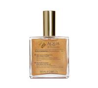 Aqua di Sorrento Huile sèche lumineuse multifonction pour le visage, le corps et les cheveux, avec effet lumineux à l'huile d'argan et d'amandes douces, 100 ml