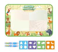 Aqua Doodle - Tapis de peinture à l'eau - Avec stylo à eau - Pour enfants et adultes - Avec 1 surface de dessin - 4 modèles et 2 stylos - 44 x 30 cm - Portable - Pour fête, école, voyage et cadeaux