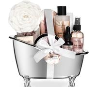 Aqua Elegante - Paniers cadeau bien-être pour femme - Ensemble de bain de luxe avec noix de coco et vanille - Bain moussant - B