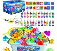 Aqua Gelz Set, Magic Water Elf d'eau 3D à Aquabeads, Jouet Magique en Gel avec 24 couleurs et 16 formes, cadeau de jouet créatif pour enfants de 3 ans et plus, garçons et filles