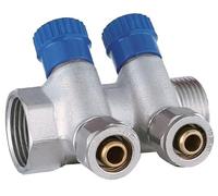 AQUA HEATING Distributeur D'eau Froide Potable Chauffage Industrie Distributeur De Raccordement 1 Pouce x 16 mm PEX 2 Circuits