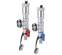 AQUA HEATING Vanne De Purge Et Robinet De Vidange Pour Distributeur Circuit Chauffage Purgeur Radiateur Distributeur Bleu Rouge