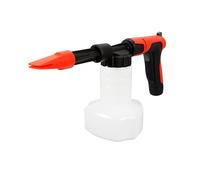 Aqua Joe AJ-SPXN-PRO-RED Pistolet pulvérisateur réglable 2 en 1 pour jardin, avec brosse à poils et accessoires en éponge, connexion rapide (rouge)