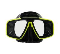 Aqua Lung Masque de plongée, Couleur : Noir/Jaune, Couleur Silicone : Noir