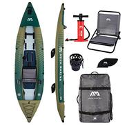 Kayak gonflable Aqua Marina Caliber 398 cm CA-398 - 2 places - Vert - Pour pêcheurs